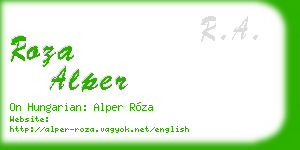 roza alper business card